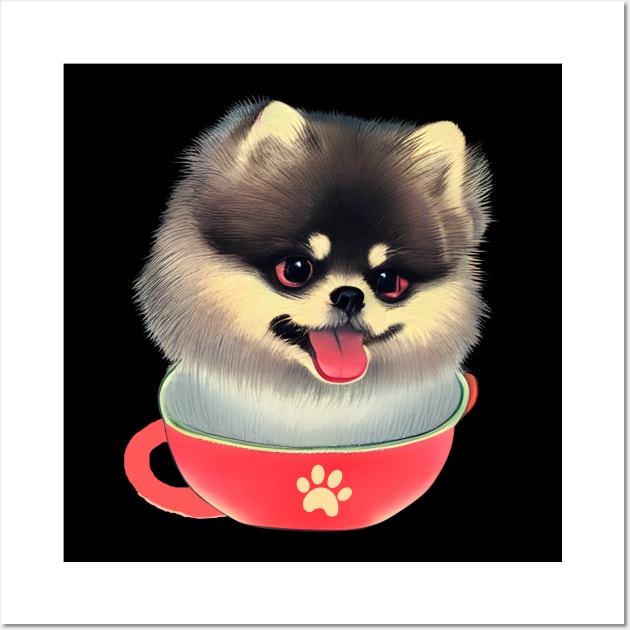 Lovely Pink Teacup Pomeranian Puppy National Dog Day with Cute